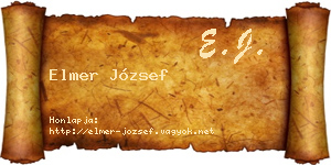 Elmer József névjegykártya